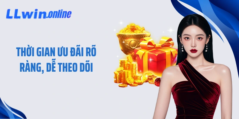 Thời gian ưu đãi rõ ràng, dễ theo dõi